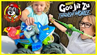 Goo Jit Zu THRASHMOBILE Battle amp Rescue Kids Play With Goo Shifters amp Transforming Monster Truck [upl. by Pedersen317]