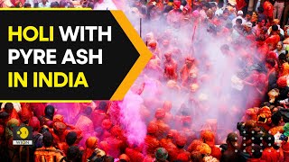 Not just colours people in Varanasi celebrate Holi with ash pyre [upl. by Ennad]