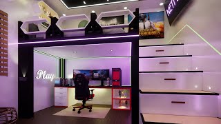 Gaming Area and loft Bed Idea for Small Room [upl. by Srednas]