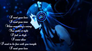 Nightcore I need your love Calvin Harris Ft Ellie Goulding [upl. by Gaylor23]