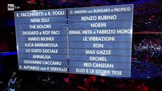 I 20 Campioni di Sanremo 2018 [upl. by Lenneuq]