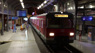 HO station diorama DB ①  German commuter trains and TEEs [upl. by Debarath450]