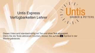 Untis Express  Verfügbarkeiten Lehrer [upl. by Delfeena881]