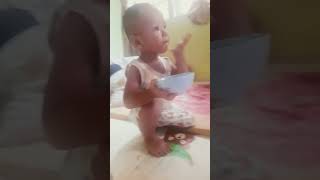 adek semangat makan mie [upl. by Annairda]