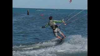 Kite Surfing  the perfect Jibe into toe side slow motion [upl. by Alvis]