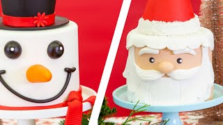 I Caked SANTA and FROSTY Simple Easy Christmas Baking Project  How to Cake It With Yolanda Gampp [upl. by Ylesara]