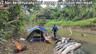 2 hari berpetualang tengah sungai berburu ikan monster bersama istri [upl. by Aitnic]