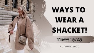 WAYS TO WEAR A SHACKET AUTUMN STYLING Katie Peake [upl. by Ahsikel260]