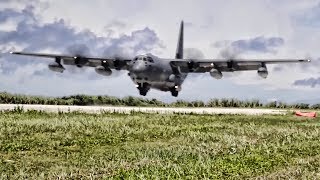 MC130J Commando II LandingTakeoff On Remote Island Runway [upl. by Ninette]