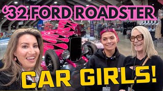 CAR GIRLS 32 FORD ROADSTER WITH GMP AND JO CODDINGTON [upl. by Lusty]