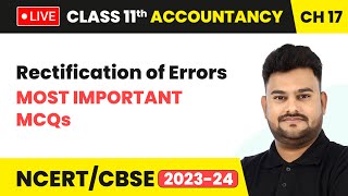 Rectification of Errors  Most Important Multiple Choice Questions  Class 11 Accountancy Ch 17 [upl. by Va]