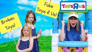 Pretend Toy Store Kids Video Starring Addy and Maya [upl. by Leorsiy424]