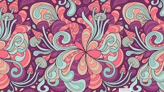 Abstract psychedelic pattern Magic mushrooms Vector Tutorial [upl. by Karim]