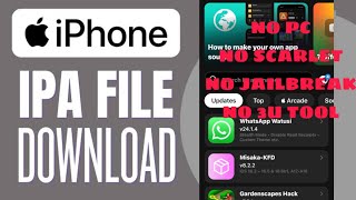 HOW TO INSTALL WITHOUT PC IPA FILE IOS NO JAILBREAKAGARIO [upl. by Mahsih]