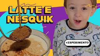 ESPERIMENTI SCIENTIFICI  LATTE E NESQUIK [upl. by Cardew]