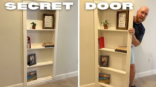 How to Build a Hidden Bookcase Door and Have it Look AMAZING [upl. by Aldus]