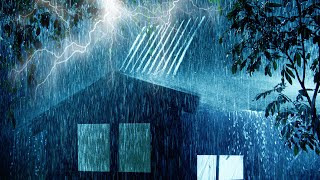 Fall Asleep Fast Sleep Instantly with Torrential Rain amp Powerful Thunder on Tin Roof of Farmhouse [upl. by Wojak]