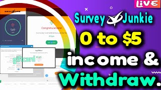 survey junkie survey complete survey junkie account verification survey junkie withdrawal bank live [upl. by Nohtiek]