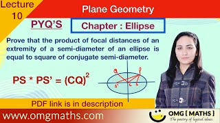 Ellipse  PYQ  Plane Geometry  Bsc  omgmaths planegeometry ellipse bscmaths [upl. by Mulac]