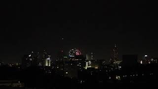 Onweersbui boven Noordzee en vuurwerk Wereldhavendagen Rotterdam 2024 vanuit Capelle aan den IJssel [upl. by Eilloh]