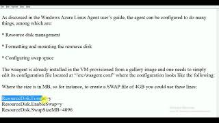 Azure  How to add swap space to Azure Linux VM using swap file waagent [upl. by Yenahc]