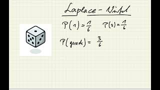 Stochastik Ich weiß was ein Laplace Würfel ist [upl. by Afihtan60]