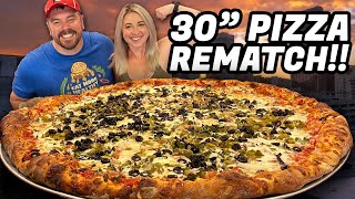 Massive 30quot Veggie Lovers Pizza Challenge REMATCH [upl. by Spiegel]