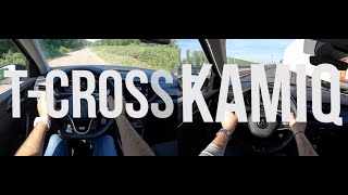 Test Drive POV  2022 VW TCross vs 2022 Skoda Kamiq  Small SUV [upl. by Nosyerg]