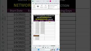 Excel Pro Tips and Tricks Master NETWORKDAYSINTL in Excel  Calculate Workdays Easily [upl. by Aland]