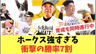 【ホークス】ホークス強すぎる勝率7割！小久保監督の有能采配で育成もやってます [upl. by Emmye]