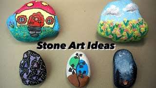 Easy Stone Art Ideas DIY Stone Craft Ideas DIY Rock Painting  Pebble art stonepainting art [upl. by Racklin32]