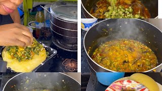 How to cook local okro soup with dry fish [upl. by Ariew505]