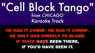 quotCell Block Tangoquot from Chicago  Karaoke Track with Lyrics on Screen [upl. by Adnael]