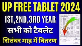 खुशखबरी New Update 🤗 UP Free Tablet वितरण सितम्बर 2024  UP Free Tablet Latest News Today [upl. by Renaldo]