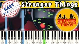 Stranger Things piano tutorial EASY [upl. by Arodoet]