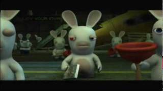 Lets Play Rayman Raving Rabbids 2 Part 1 Invasion [upl. by Nimoynib]