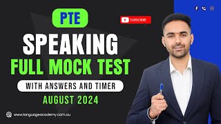 PTE Speaking Full Mock Test with Answers  August 2024  LA Language academy PTE NAATI IELTS [upl. by Elamor]