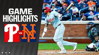 Phillies vs Mets Game Highlights 92124  MLB Highlights [upl. by Znerol]