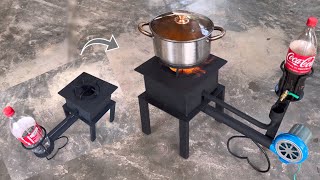 How to make a simple and beautiful waste oil burning stove  Super effective idea [upl. by Aley401]