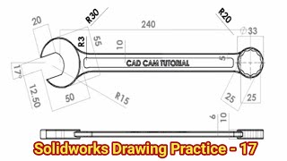 Solidworks drawing practice Class  17  Solidworks drawing [upl. by Bradway]