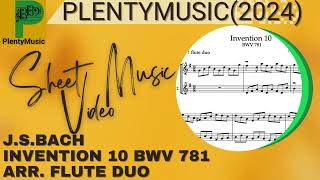 J S Bach  Invention 10 BWV 781 arr flute duet [upl. by Cecilia]