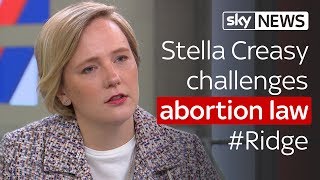 Stella Creasy challenges abortion law Ridge [upl. by Dnomaid]