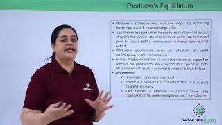 Class 12th – Producers Equilibrium  Economics  Tutorials Point [upl. by Nimsaj]