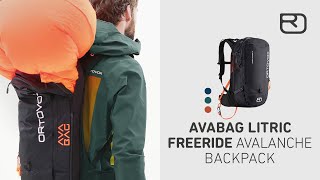 AVABAG LiTRIC FREERIDE avalanche backpack English  ORTOVOX [upl. by Oriole]