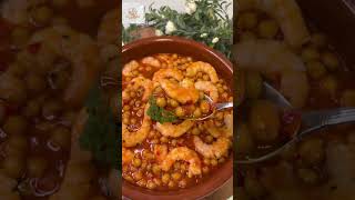 Garbanzos con langostinos ¡¡sabor espectacular [upl. by Gromme106]