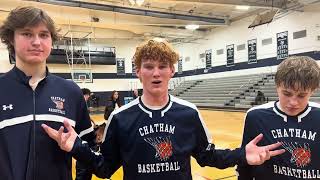 Chatham boys basketball players talk about upset of Morris Catholic [upl. by Bianchi922]