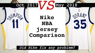 Did Nike fix their NBA jersey First Release VS Latest Release Golden State Warriors [upl. by Doxia676]