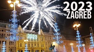 Zagreb Croatia New Year 2023 Doček Nova Godina 2023 [upl. by Naraj222]