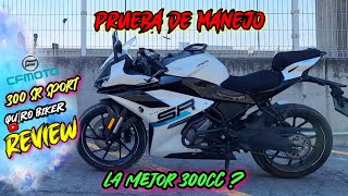 Review CF Moto 300 SR SPORT 💯 PRUEBA DE MANEJO 🔥 LA MEJOR 300CC RENOVADA🔥Quiro Biker Motovlog 🏁 [upl. by Yarehs]