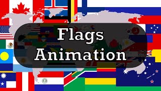 Worlds flags animation with names [upl. by Nagiam]